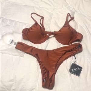 ZAFUL rust colored bikini. BRAND NEW, never worn.